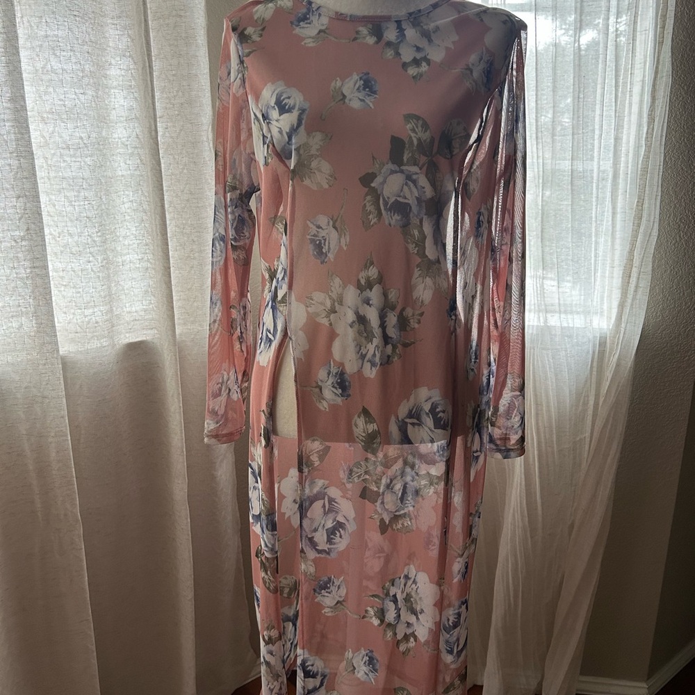 Haute Fox Floral Cami Dress in Dusty Pink